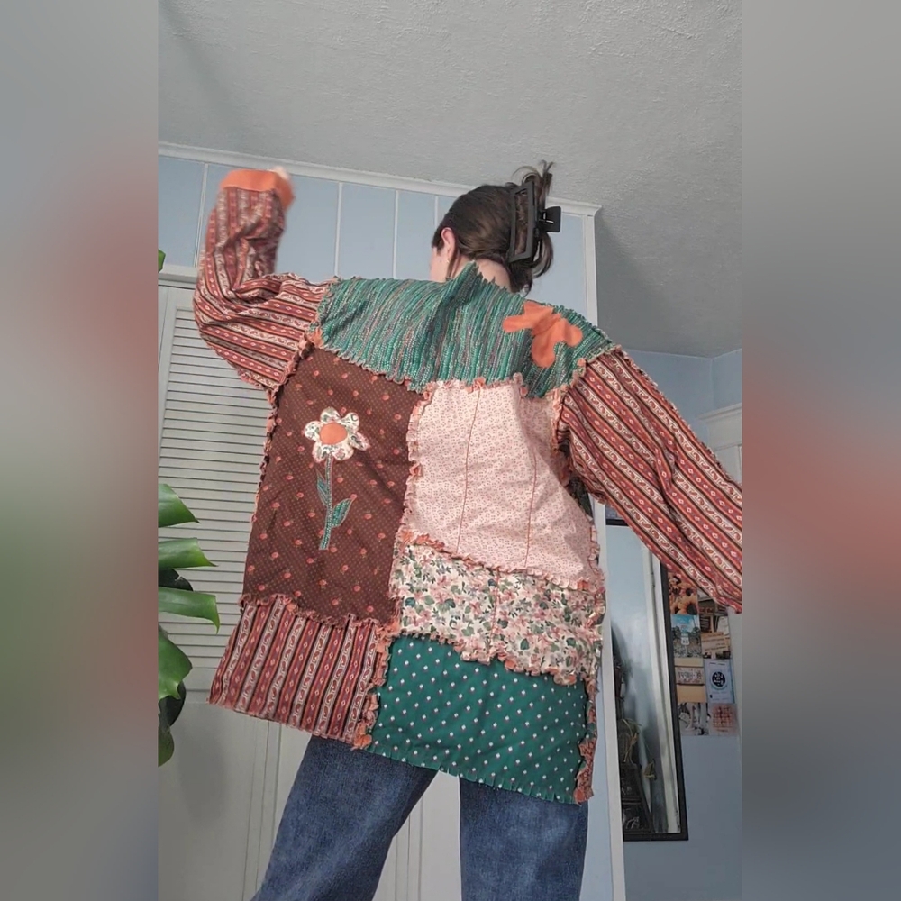 Oversized patchwork Jacket (reversable) - Picture 10 of 10